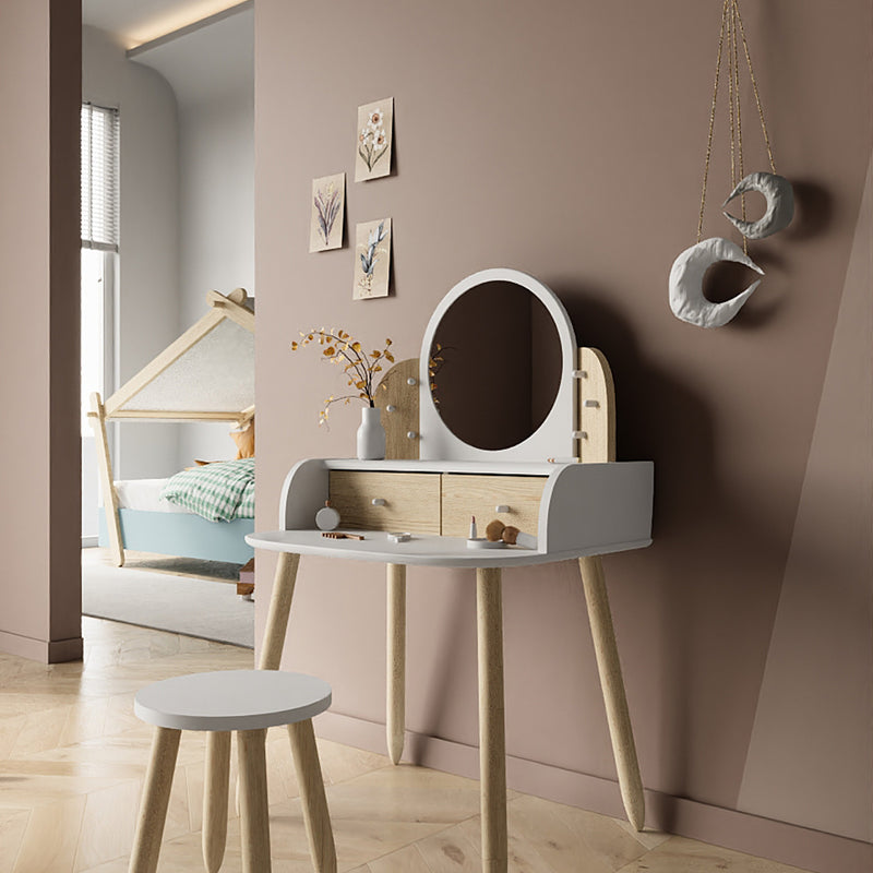 Lili Wooden Vanity Dressing Table Beige