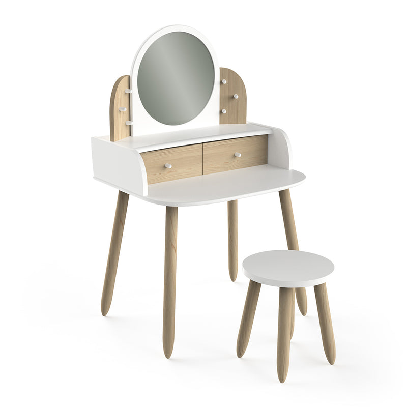 Lili Wooden Vanity Dressing Table Beige