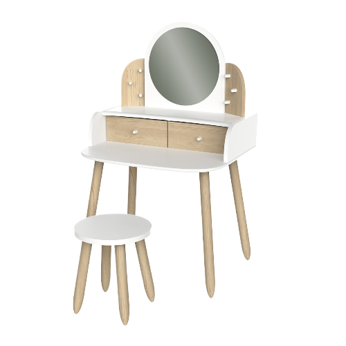 Lili Wooden Vanity Dressing Table Beige