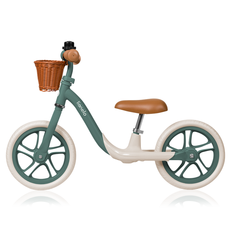 Lionelo Alex Plus Balance Bike Beige/Green Pink