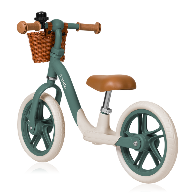 Lionelo Alex Plus Balance Bike Beige/Green Pink