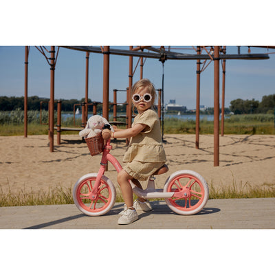 Lionelo Alex Plus Balance Bike Beige/Green Pink