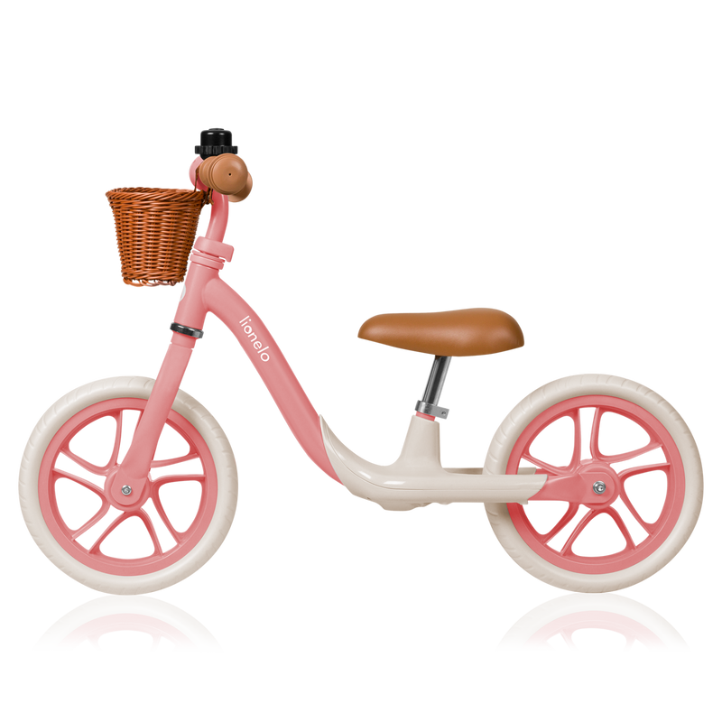 Lionelo Alex Plus Balance Bike Beige/Green Pink