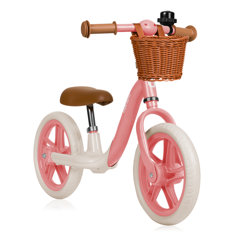 Lionelo Alex Plus Balance Bike Beige/Green Pink