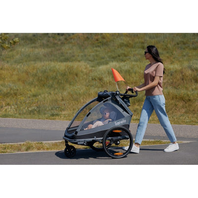 Lionelo Cama Grey Graphite - Bicycle Trailer With Stroller Function