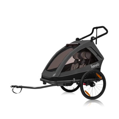 Lionelo Cama Grey Graphite - Bicycle Trailer With Stroller Function