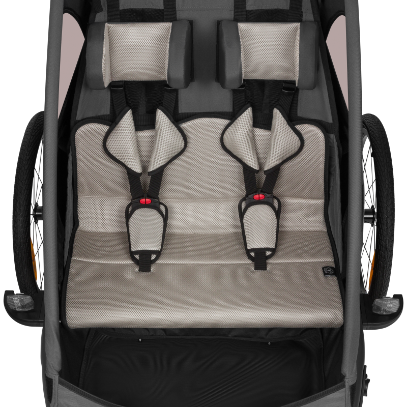 Lionelo Cama Grey Graphite - Bicycle Trailer With Stroller Function