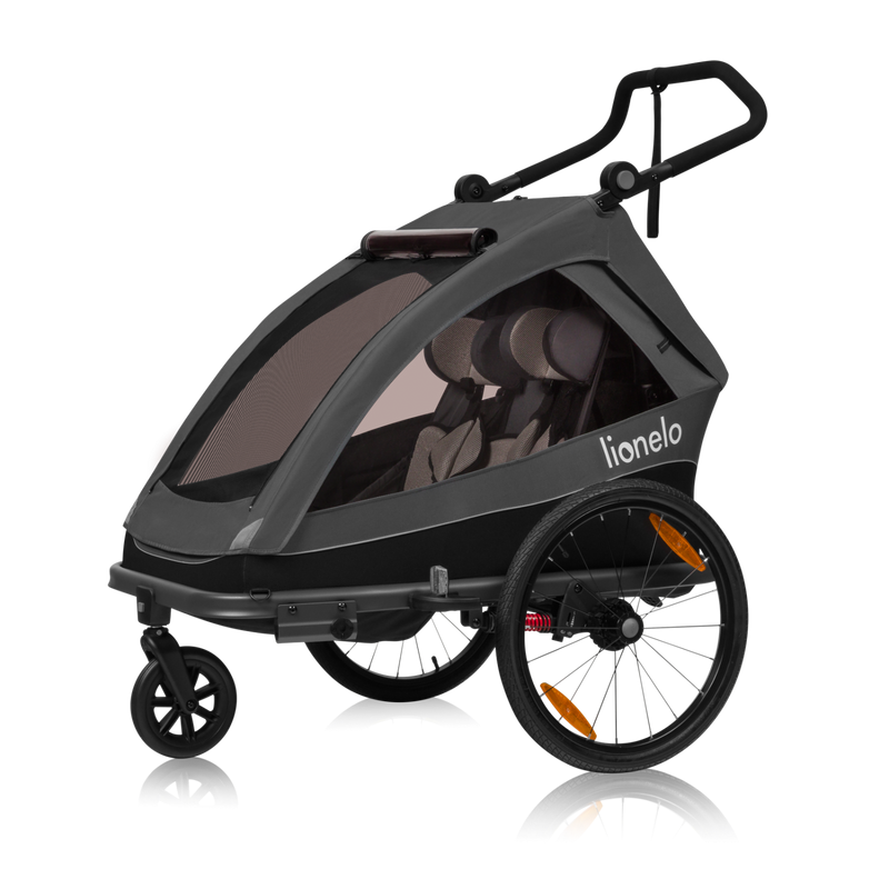 Lionelo Cama Grey Graphite - Bicycle Trailer With Stroller Function