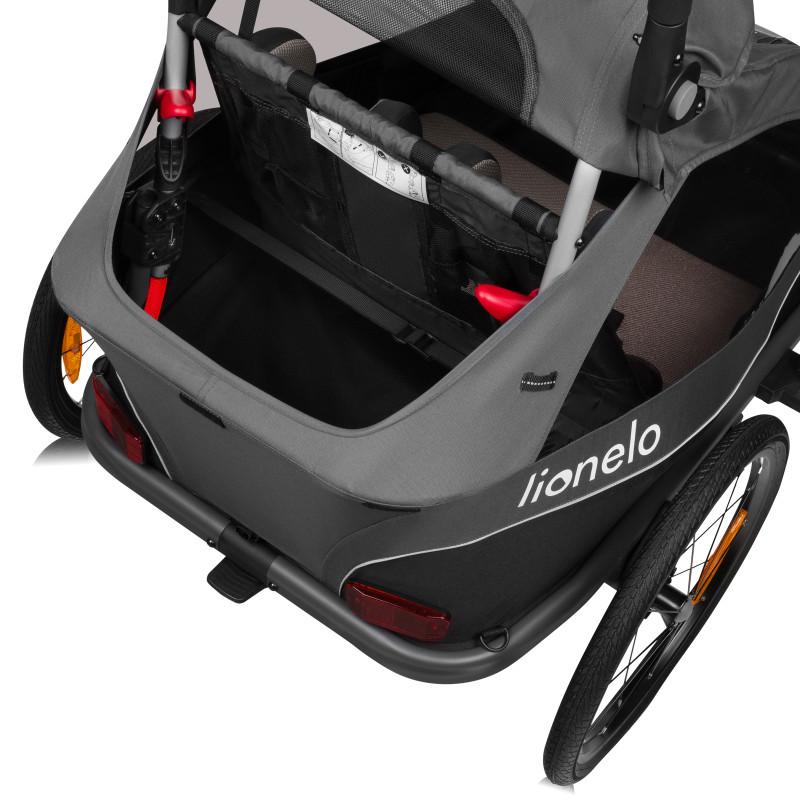 Lionelo Cama Grey Graphite - Bicycle Trailer With Stroller Function