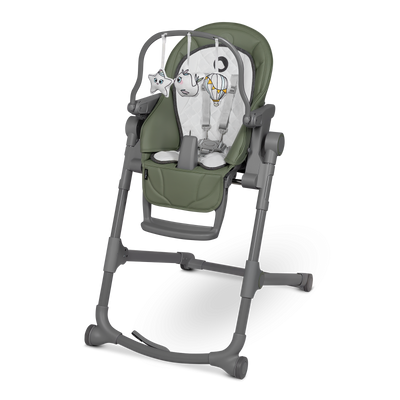 Lionelo Cora Plus Grey/Green Olive - High Chair