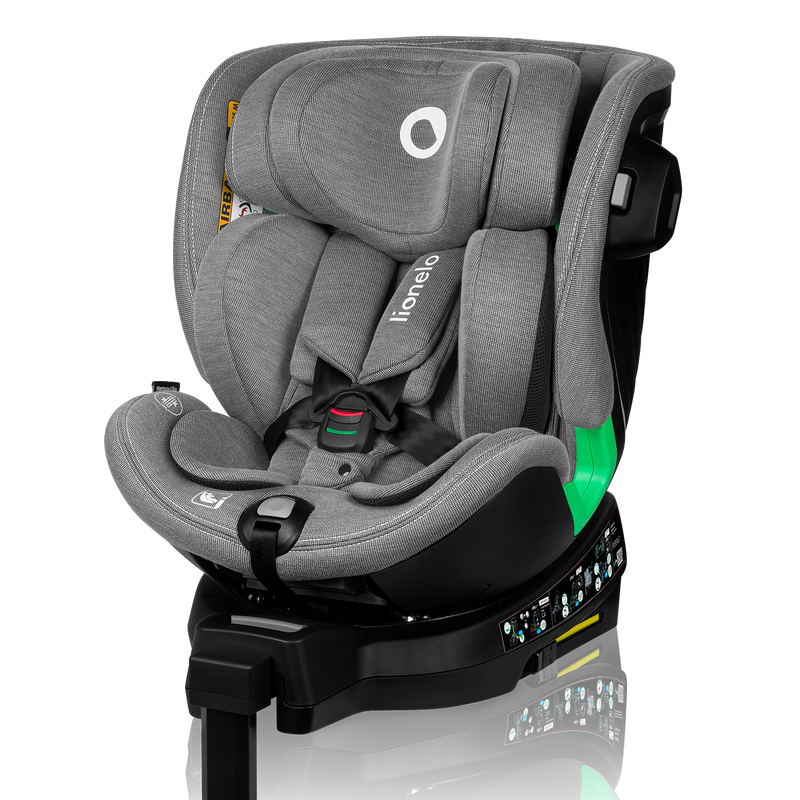 Lionelo Harmony i-Size Grey Concrete Bamboo 360 Rotational Car Seat