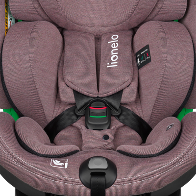 Lionelo Harmony i-Size Pink Mauve Bamboo 360 Rotational Car Seat