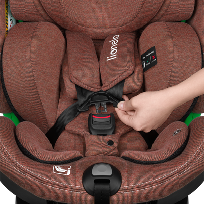 Lionelo Harmony i-Size Red Brick Bamboo 360 Rotational Car Seat