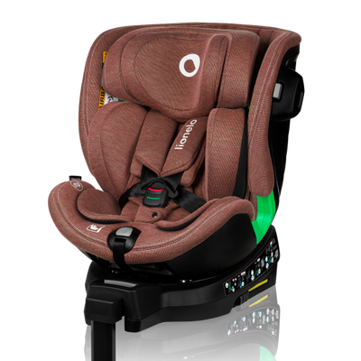 Lionelo Harmony i-Size Red Brick Bamboo 360 Rotational Car Seat