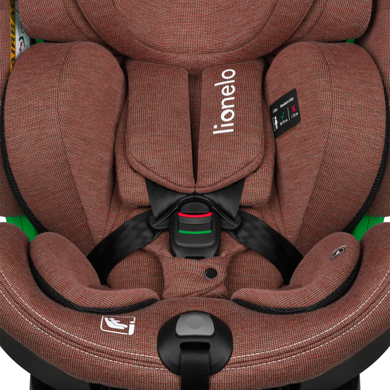 Lionelo Harmony i-Size Red Brick Bamboo 360 Rotational Car Seat