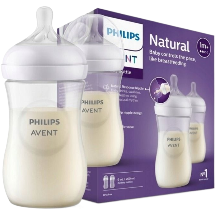 Avent Responsive Natural 2 x 260ml Bottles