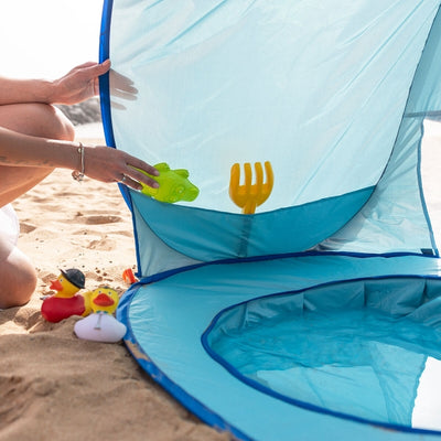 Children's Beach Tent With Pool Blue