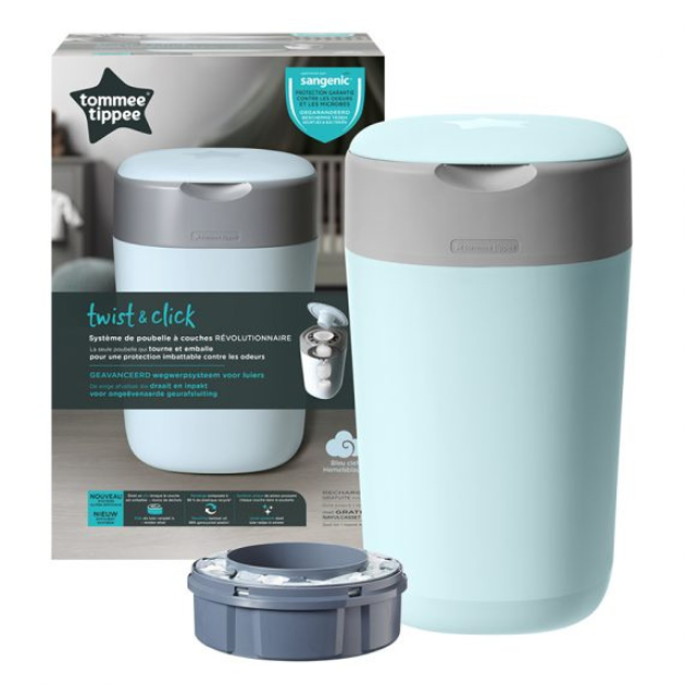 Tommee Tippee Twist And Click Bin Blue