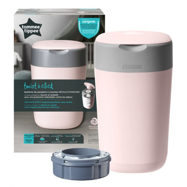 Tommee Tippee Twist And Click Bin Pink