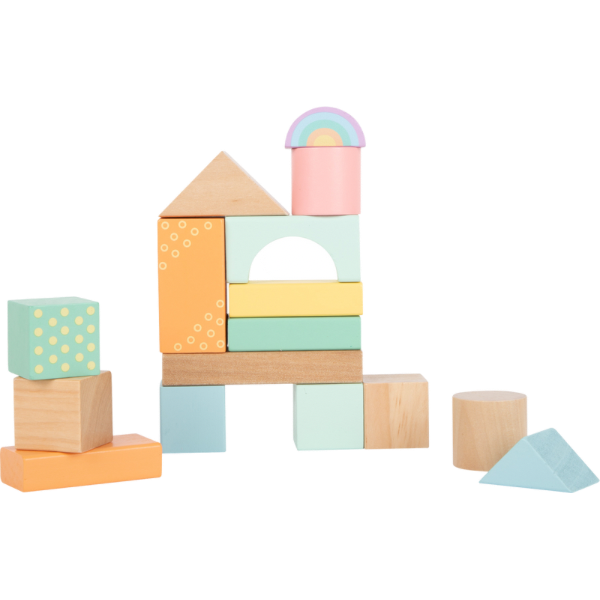 50pcs Wooden Blocks Pastel