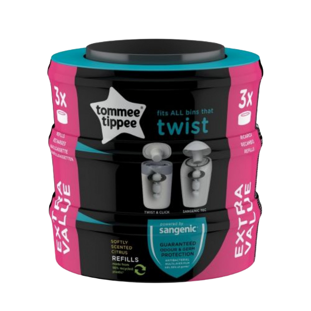 Tommee Tippee Twist And Click Bin Refils 3pack